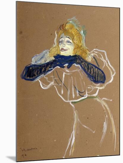 The Singer Yvette Guilbert, 1894-Henri de Toulouse-Lautrec-Mounted Giclee Print