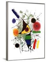 The Singer-Joan Miro-Framed Art Print