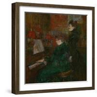 The Singing Lesson (The Teacher, Mlle. Dihau, with Mmr. Faveraud), 1898-Henri de Toulouse-Lautrec-Framed Giclee Print