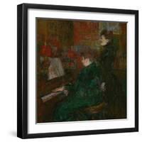 The Singing Lesson (The Teacher, Mlle. Dihau, with Mmr. Faveraud), 1898-Henri de Toulouse-Lautrec-Framed Giclee Print
