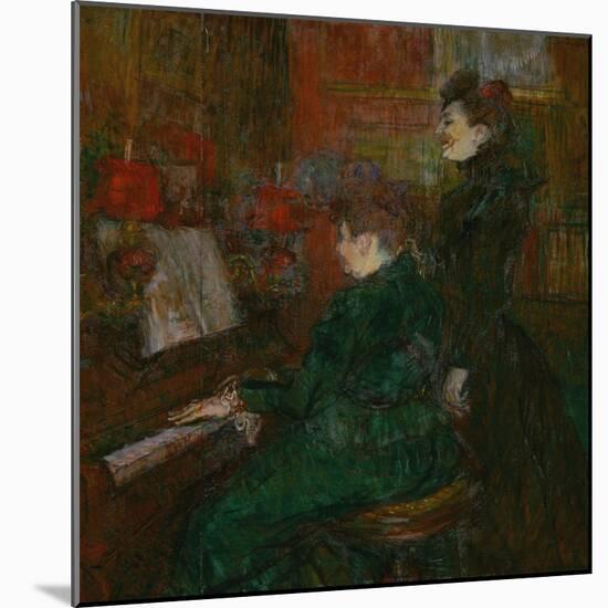 The Singing Lesson (The Teacher, Mlle. Dihau, with Mmr. Faveraud), 1898-Henri de Toulouse-Lautrec-Mounted Giclee Print