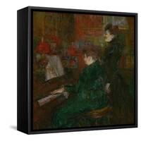 The Singing Lesson (The Teacher, Mlle. Dihau, with Mmr. Faveraud), 1898-Henri de Toulouse-Lautrec-Framed Stretched Canvas