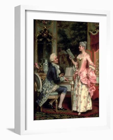 The Singing Lesson-Arturo Ricci-Framed Giclee Print