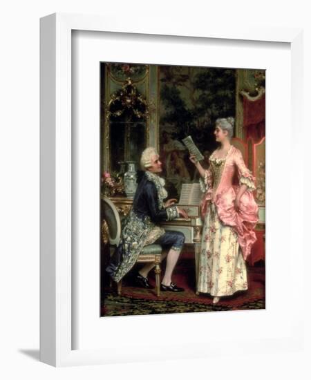 The Singing Lesson-Arturo Ricci-Framed Giclee Print