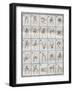 The Single-Handed Alphabet (litho)-French School-Framed Giclee Print