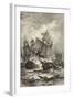 The Sinking of Admiral Villeneuve's Flagship-Theodor Weber-Framed Art Print