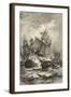 The Sinking of Admiral Villeneuve's Flagship-Theodor Weber-Framed Art Print