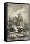 The Sinking of Admiral Villeneuve's Flagship-Theodor Weber-Framed Stretched Canvas