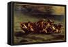 The Sinking of “Don Juan”. Illustration of the Book by George Gordon Byron Called Lord Byron (1788--Ferdinand Victor Eugene Delacroix-Framed Stretched Canvas