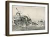 The Sinking of H. M. S. Victoria after Collision with H. M. S. Camperdown-William Lionel Wyllie-Framed Giclee Print