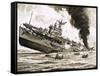 The Sinking of Hms Dasher-John S. Smith-Framed Stretched Canvas