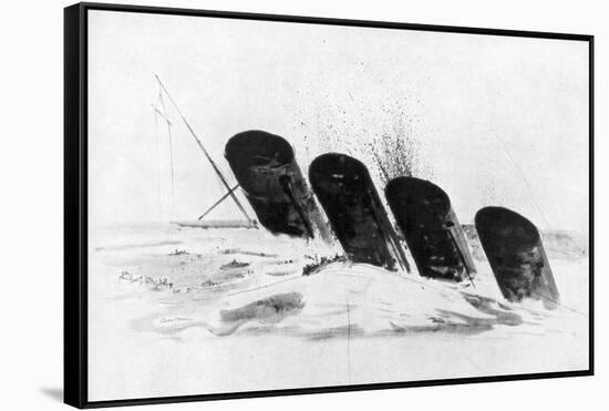 The Sinking of RMS Lusitania, 7 May 1915-Oliver Bernard-Framed Stretched Canvas