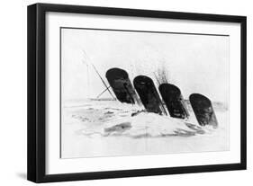 The Sinking of RMS Lusitania, 7 May 1915-Oliver Bernard-Framed Giclee Print