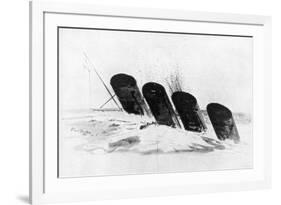 The Sinking of RMS Lusitania, 7 May 1915-Oliver Bernard-Framed Giclee Print