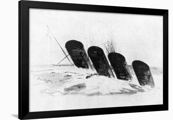 The Sinking of RMS Lusitania, 7 May 1915-Oliver Bernard-Framed Giclee Print