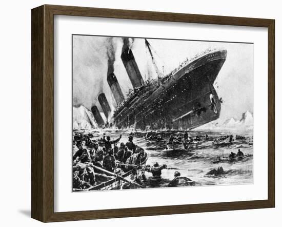 The Sinking of SS Titanic, 14 April 1912-null-Framed Giclee Print