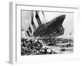 The Sinking of SS Titanic, 14 April 1912-null-Framed Giclee Print