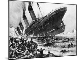 The Sinking of SS Titanic, 14 April 1912-null-Mounted Giclee Print