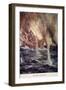 The Sinking of the Gneisenau, from Told in the Huts: The YMCA Gift Book, Published 1916-Cyrus Cuneo-Framed Giclee Print