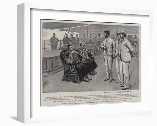 The Sinking of the Kow Shing, the British Officers Arguing with the Chinese Generals-Joseph Nash-Framed Giclee Print