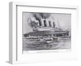 The Sinking of the Lusitania, May 7, 1915-Charles John De Lacy-Framed Giclee Print