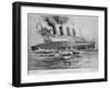 The Sinking of the Lusitania, May 7th 1915, Hutchinson's Story of the British Nation, c.1920-Charles John De Lacy-Framed Giclee Print