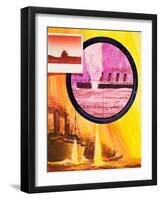 The Sinking of the Lusitania-null-Framed Giclee Print