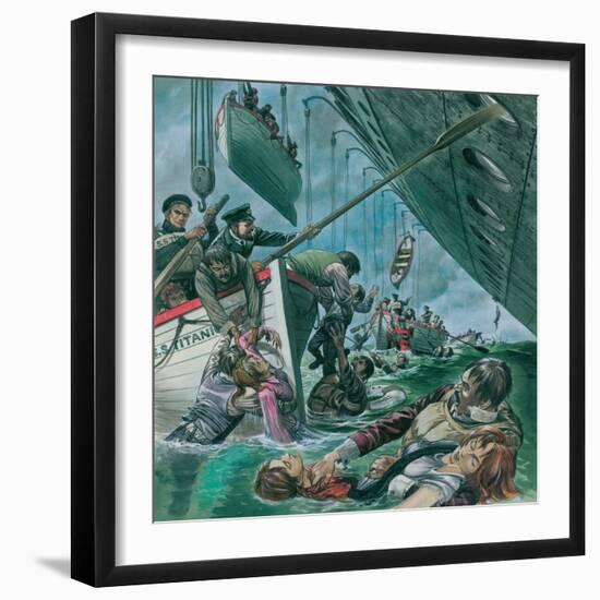 The Sinking of the Titanic-Peter Jackson-Framed Giclee Print