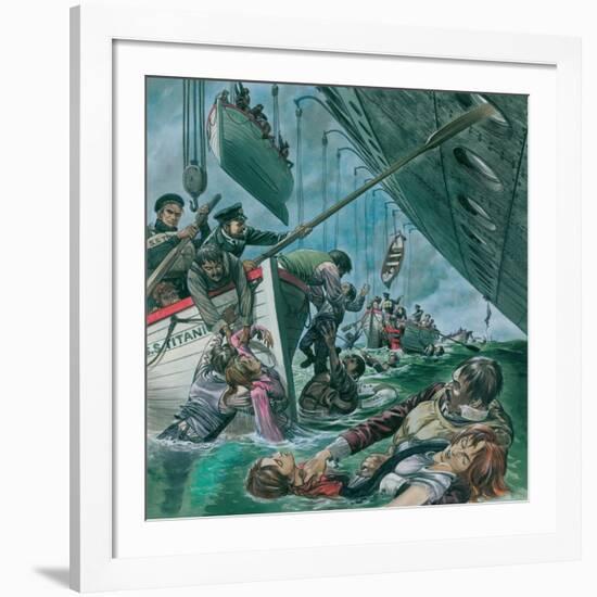 The Sinking of the Titanic-Peter Jackson-Framed Giclee Print