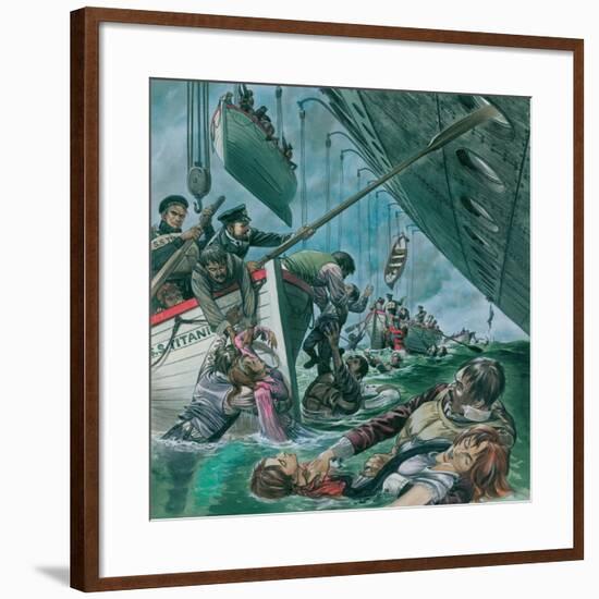 The Sinking of the Titanic-Peter Jackson-Framed Giclee Print