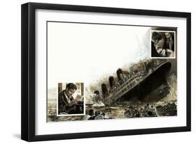 The Sinking of the Titanic-null-Framed Giclee Print