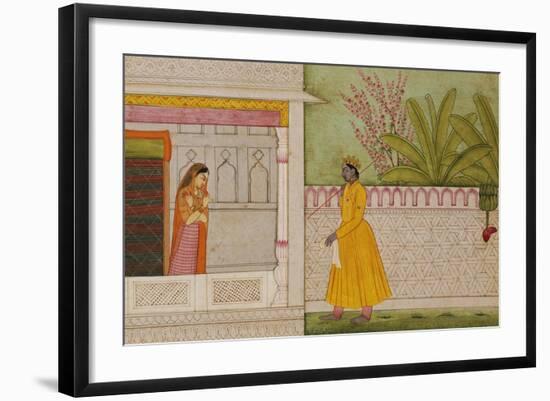 The Sinned Against, Illustration to the Rasikapriya of Keshav Das circa 1750-1760-null-Framed Giclee Print