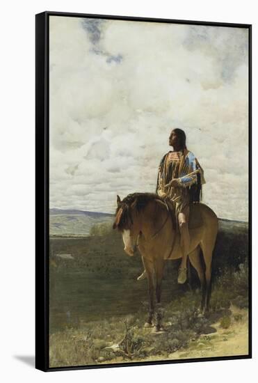 The Sioux Brave, 1882-George de Forest Brush-Framed Stretched Canvas