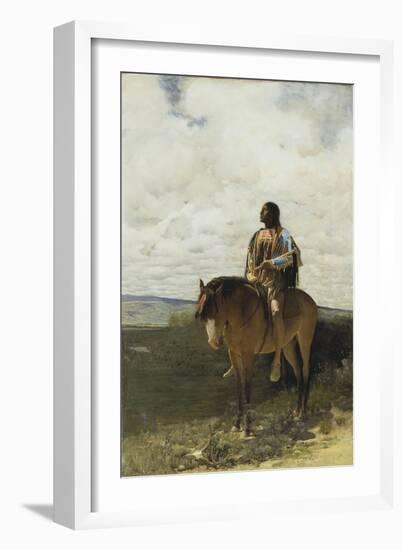 The Sioux Brave, 1882-George de Forest Brush-Framed Giclee Print