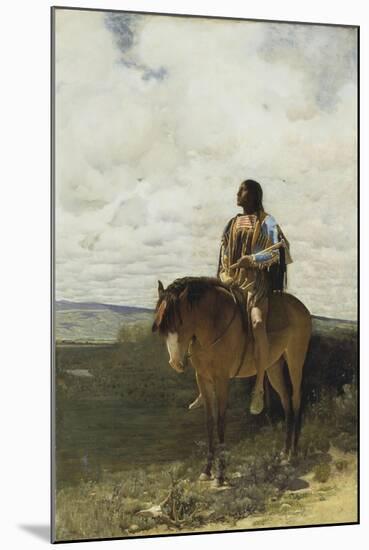 The Sioux Brave, 1882-George de Forest Brush-Mounted Giclee Print