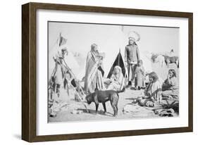 The Sioux Reservation at Pine Ridge, South Dakota, c.1890-null-Framed Giclee Print