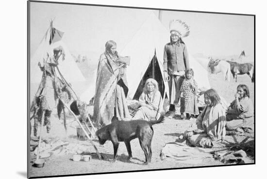 The Sioux Reservation at Pine Ridge, South Dakota, c.1890-null-Mounted Giclee Print