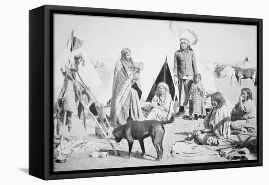 The Sioux Reservation at Pine Ridge, South Dakota, c.1890-null-Framed Stretched Canvas