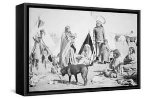 The Sioux Reservation at Pine Ridge, South Dakota, c.1890-null-Framed Stretched Canvas