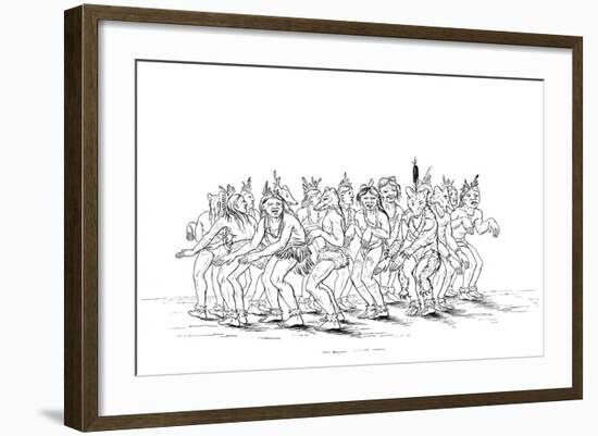 The Sioux Tribe Performing a Bear Dance, 1841-Myers and Co-Framed Giclee Print