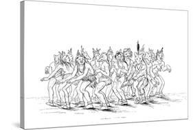 The Sioux Tribe Performing a Bear Dance, 1841-Myers and Co-Stretched Canvas