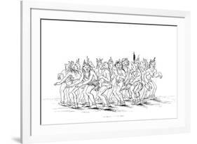 The Sioux Tribe Performing a Bear Dance, 1841-Myers and Co-Framed Giclee Print