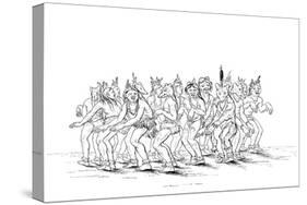 The Sioux Tribe Performing a Bear Dance, 1841-Myers and Co-Stretched Canvas