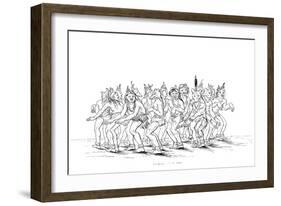 The Sioux Tribe Performing a Bear Dance, 1841-Myers and Co-Framed Giclee Print