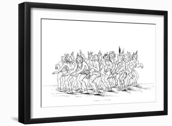 The Sioux Tribe Performing a Bear Dance, 1841-Myers and Co-Framed Giclee Print