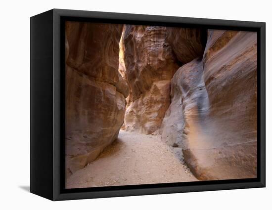 The Siq, Petra, Unesco World Heritage Site, Jordan, Middle East-Sergio Pitamitz-Framed Stretched Canvas