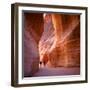 The Siq, the Narrow Slot-Canyon that Serves as the Entrance Passage to the Hidden City of Petra, Jo-robert paul van beets-Framed Photographic Print