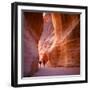 The Siq, the Narrow Slot-Canyon that Serves as the Entrance Passage to the Hidden City of Petra, Jo-robert paul van beets-Framed Photographic Print