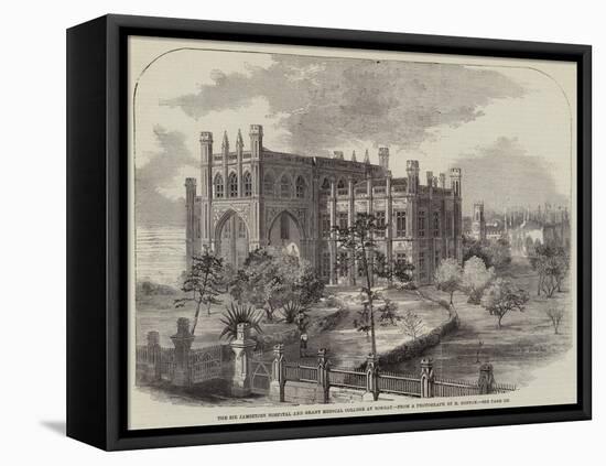 The Sir Jamsetjee Hospital and Grant Medical College at Bombay-null-Framed Stretched Canvas