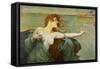 The Siren Sings Her Song Luring Sailors to Destruction-Leopold Schmutzler-Framed Stretched Canvas